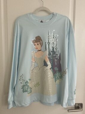 2025 Disney Parks Cinderella 75th Anniversary Long Sleeve Shirt W/ Sequins